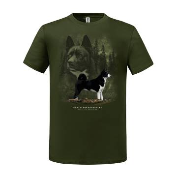 Military Green DC Karjalankarhukoira T-paita