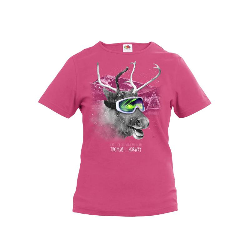 Navy Blue Reindeer, Aurora Borealis Tromsö Kid´s T-shir