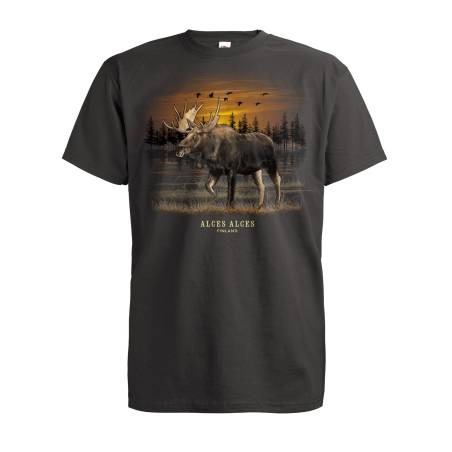 Light Graphite DC Moose in the swamp T-shirt
