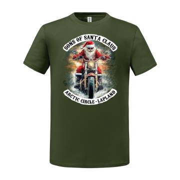 Military Green Sons of Santa Claus T-paita