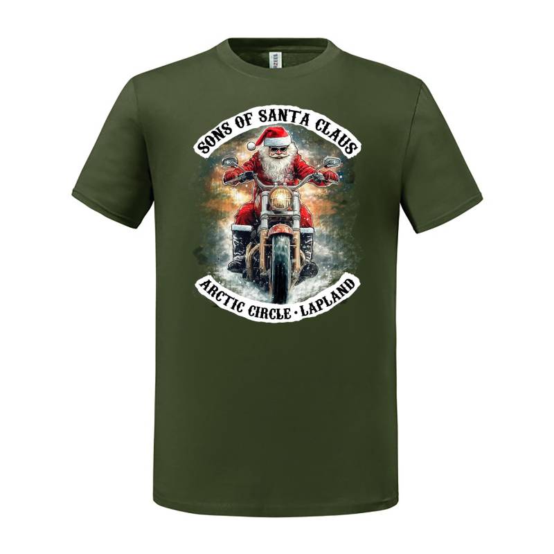 Military Green Sons of Santa Claus T-paita