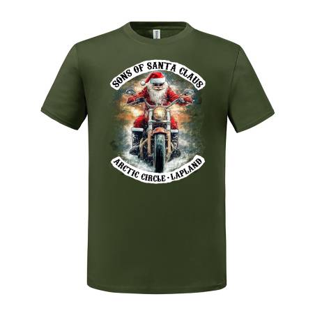 Military Green Sons of Santa Claus T-paita