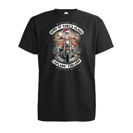 Musta Sons of Santa Claus & Summer T-paita