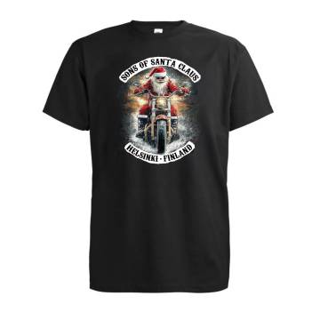 Musta Sons of Santa Summer Hki Fin T-paita
