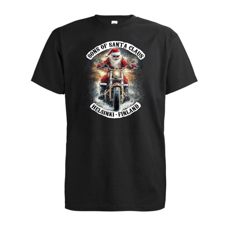 Musta Sons of Santa Summer Hki Fin T-paita