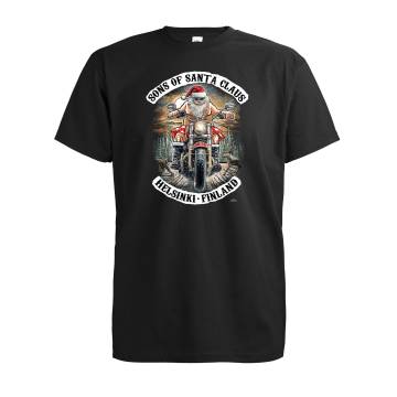 Musta Sons of Santa Summer Hki Fin T-paita