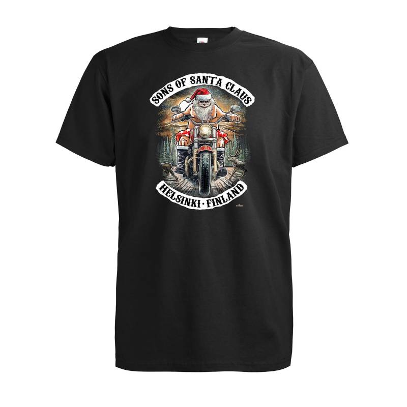 Musta Sons of Santa Summer Hki Fin T-paita