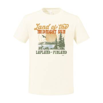 Luonnonvalkoinen DC Midnight Sun, Lapland retro T-paita