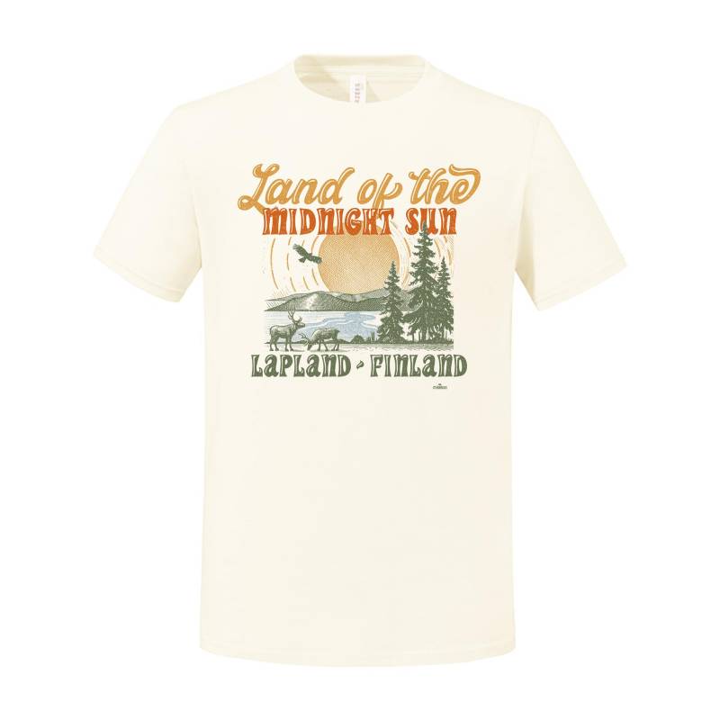 Natural Midnight Sun, Lapland retro T-shirt