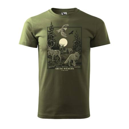 Khaki Arctic Wildlife T-shirt