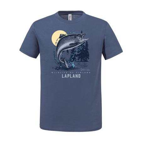 Denim Salmon and Moon, Lapland T-shirt