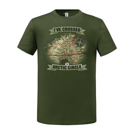 Military Green I´ve crossed the Arctic Circle T-paita