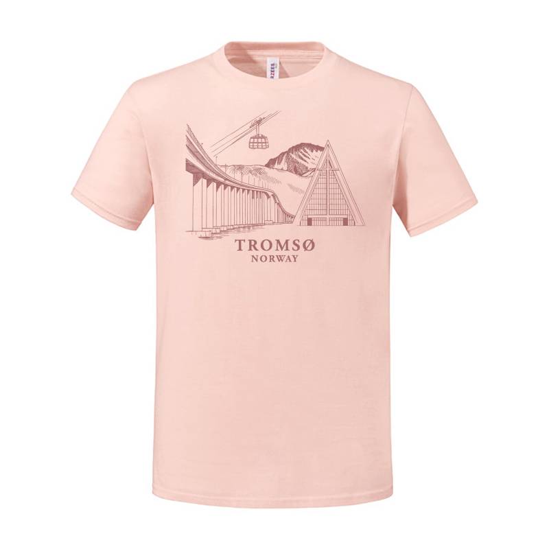 Luonnonvalkoinen Tromsö city, graphic T-paita