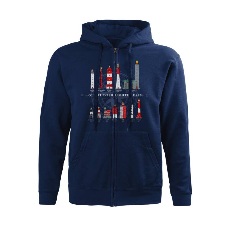 Deep Navy DC Old Finnish Lighthouses Hupparitakki