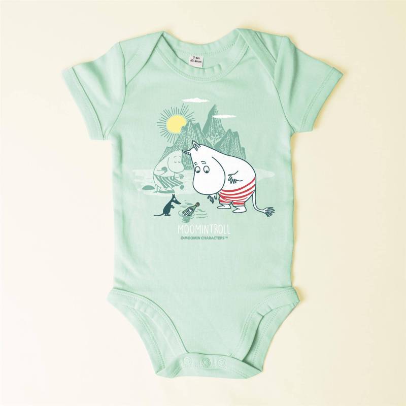 Vaaleansininen Muumipeikko Vauvojen Body, Org. cotton