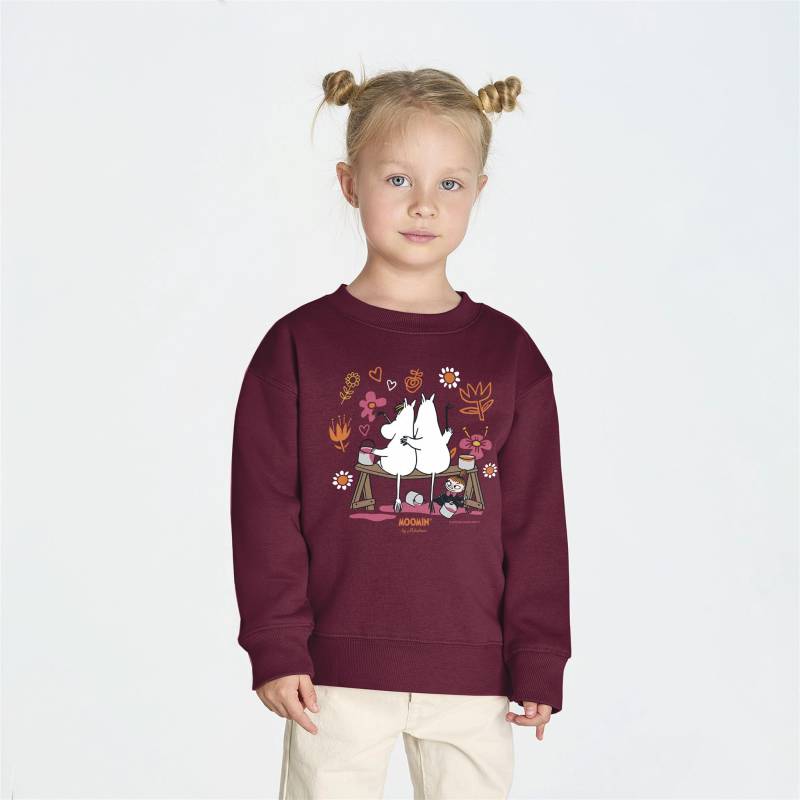 Burgundy Painting Moomins Kids Sweatshirt