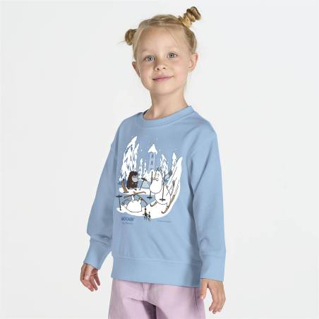 Sky Blue Moomin Winter Kids Sweatshirt